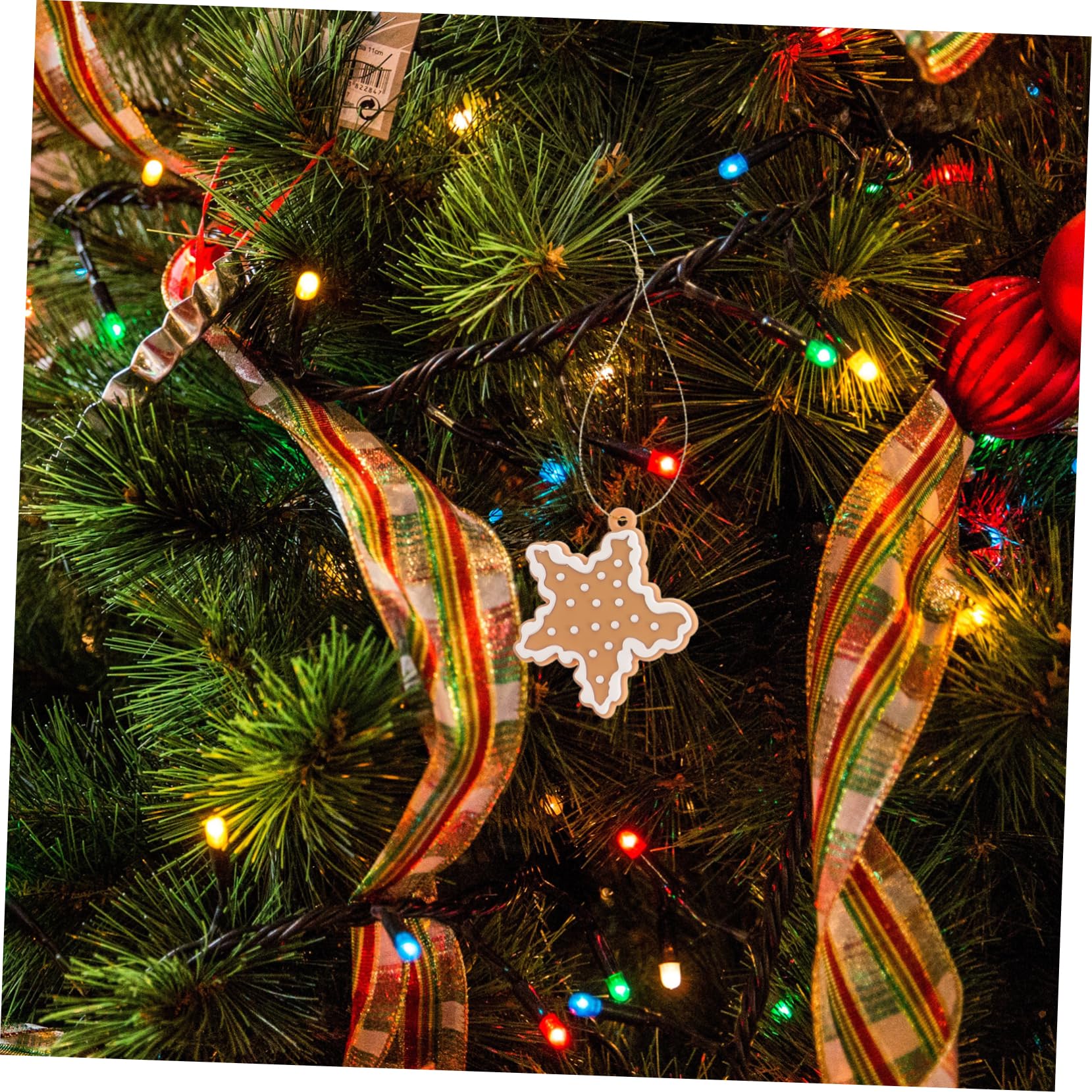 PRETYZOOM 100 STK Schneeflocke-Anhänger Weihnachtsschneeflockenverzierungen dekorative Schneeflocken Weihnachtsdekorationen Christbaumschmuck Süßigkeiten Weihnachtsbaumschmuck PVC