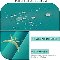 Vista 5 de idee-home Juego de 2 cojines para sillas de exterior, cojines de asiento impermeables para muebles de patio, almohadilla de repuesto para silla