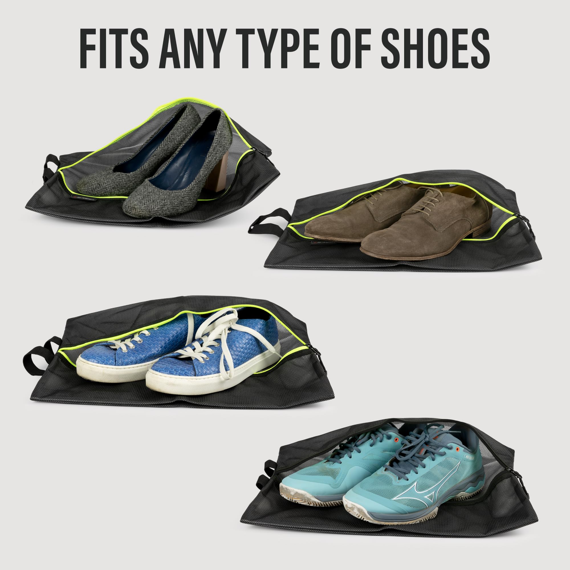 Borse Per Scarpe Viaggio Impermeabili - 2 Pezzi X-Large Con Cerniera Antipolvere - Foto 7