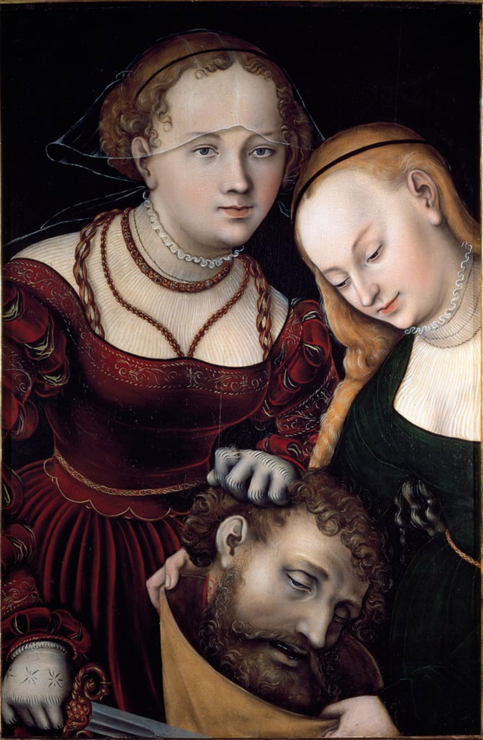 RZHRHJES Abstract Painting Poster Art Print Canvas Print Poster Judith with a Maid and Head of Holoferne by Lucas the Elder Cranach Landscape Canvas Painting for Home Decor 60x90cm