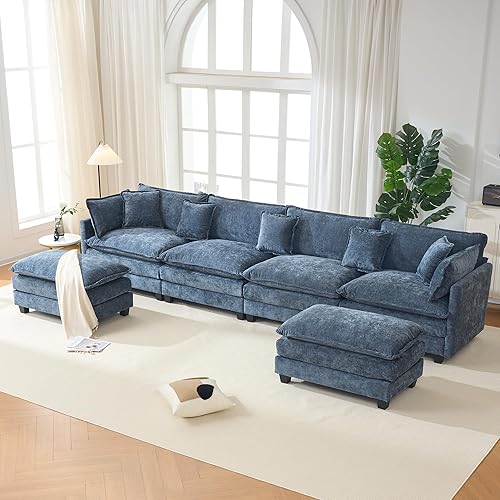 Miniatura 16 de Sofá seccional, cómodo sofá modular de nube, sofá modular de asiento profundo, sofá moderno en la nube, sofás modulares para sala de estar,