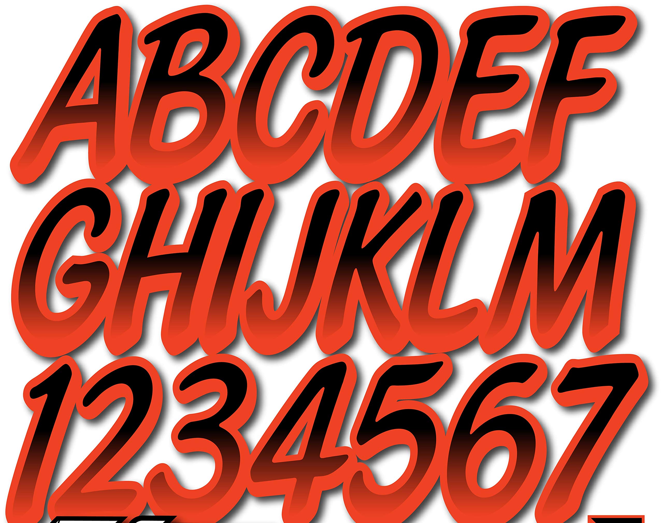 Buy STIFFIE Whipline Black/Lava Red Super Sticky 3" Alpha Numeric