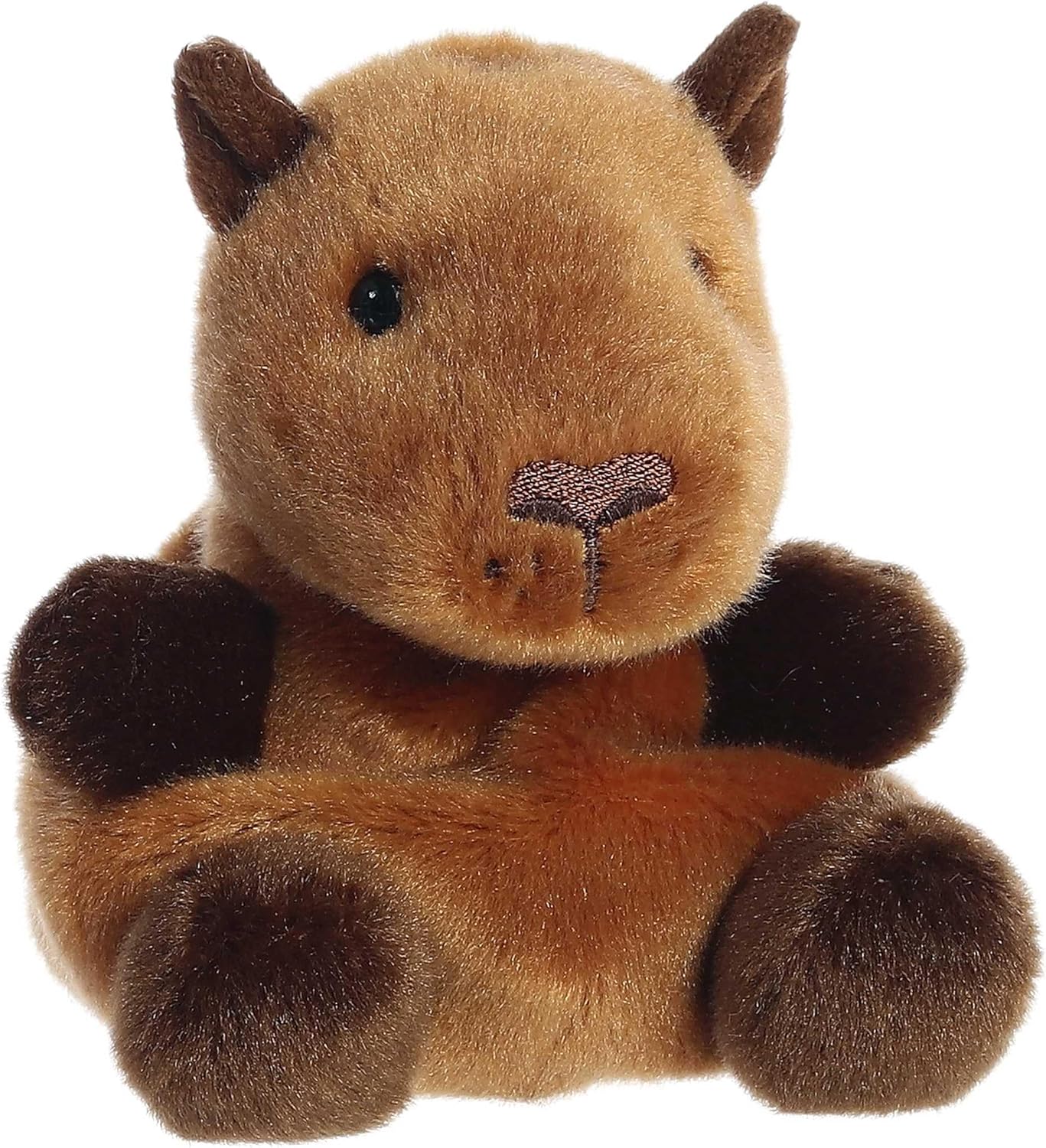 Aurora® Adorable Palm Pals™ Sid Capybara™ Stuffed Animal - Pocket-Sized Play - Collectable Fun - Brown 5 Inches
