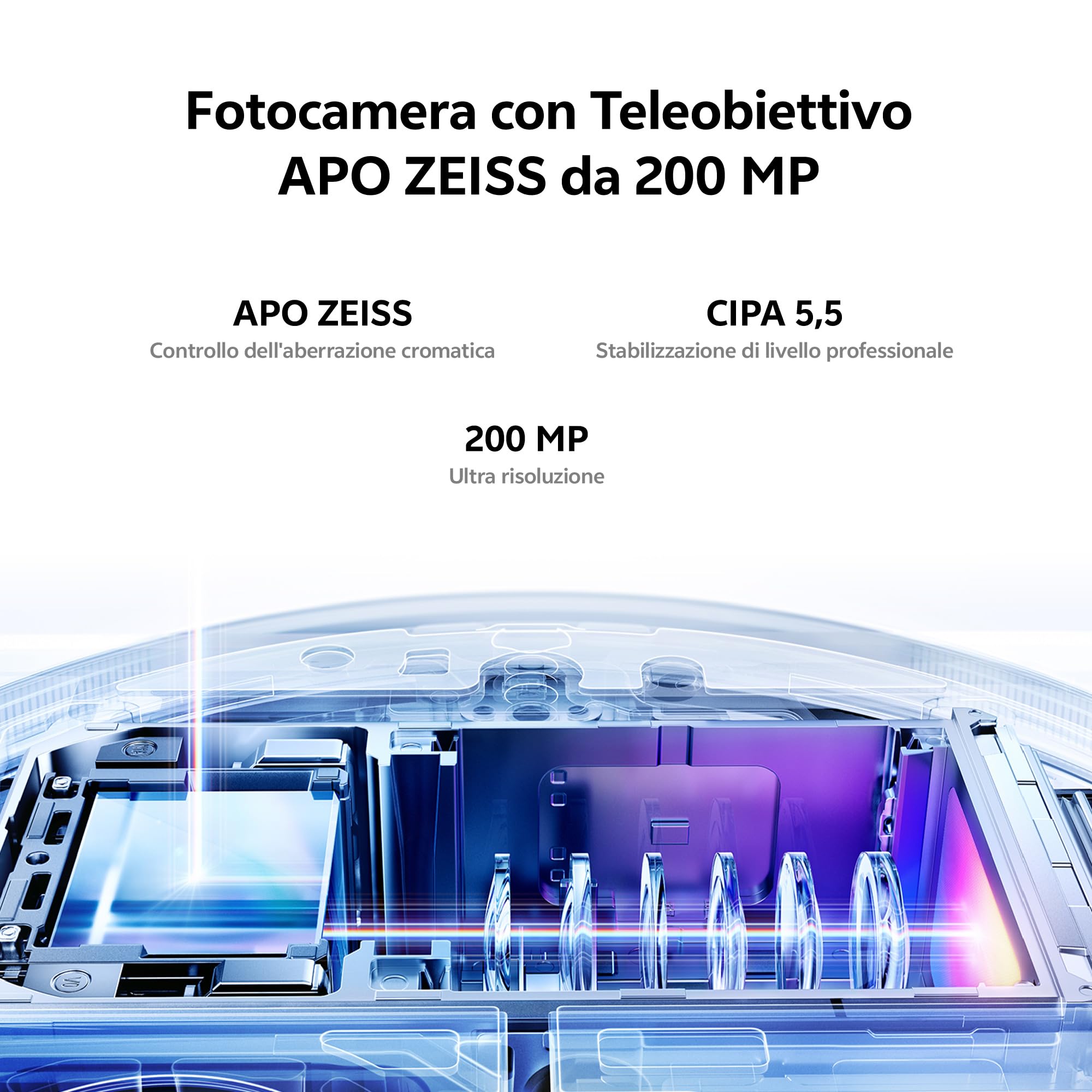 vivo X300Pro 5G, Cameraphone con Teleobiettivo APO ZEISS 200MP, 16+16GB RAM，512GB ROM, schermo piatto da 6,78 pollici,90W Fast charge,Dimensity 9500, IP68 e IP69, Android 16
