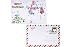 Gift Boutique 50 Christmas Color Your Own Postcards for Kids