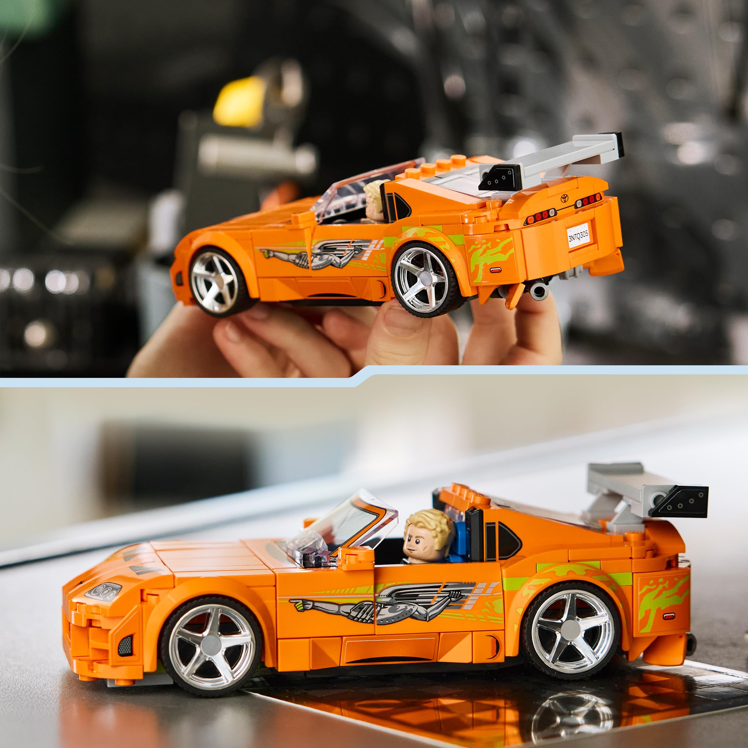 LEGO Speed Champions Toyota Supra MK4 de A Todo Gas - Maqueta de Coche Deportivo de Juguete con Minifigura de Brian O'Conner - Regalo Stem para Niños de 10+ Años Fans de Fast & Furious - 77260