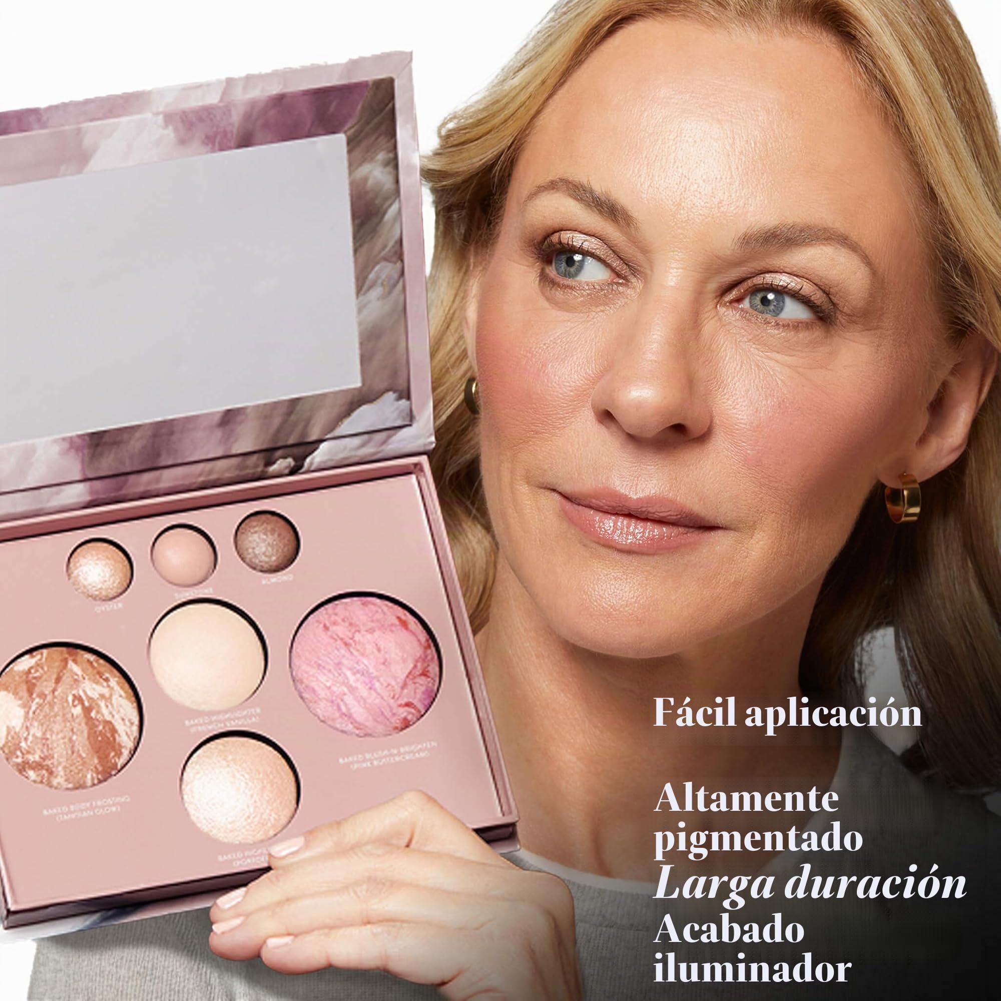 LAURA GELLER NEW YORK Lo mejor de lo mejor paleta horneada - Tamaño completo - Incluye bronceador, rubor, 2 iluminadores y 3 sombras de ojos - Apto para viajes