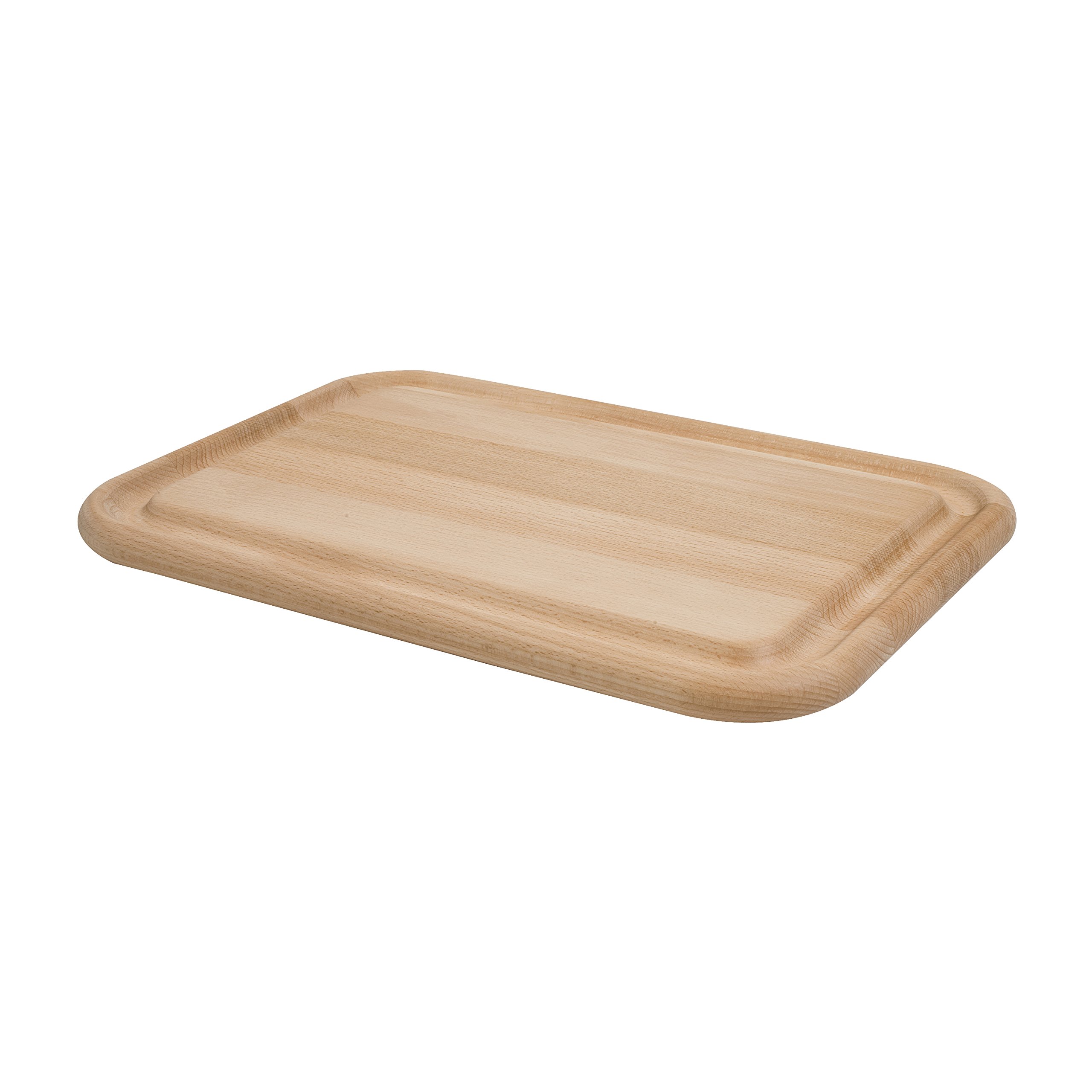 T&G Rectangular Utility Board with Large Groove in FSC Certified Oiled Beech, Medium, 36.5 x 25.5 x 2 cm