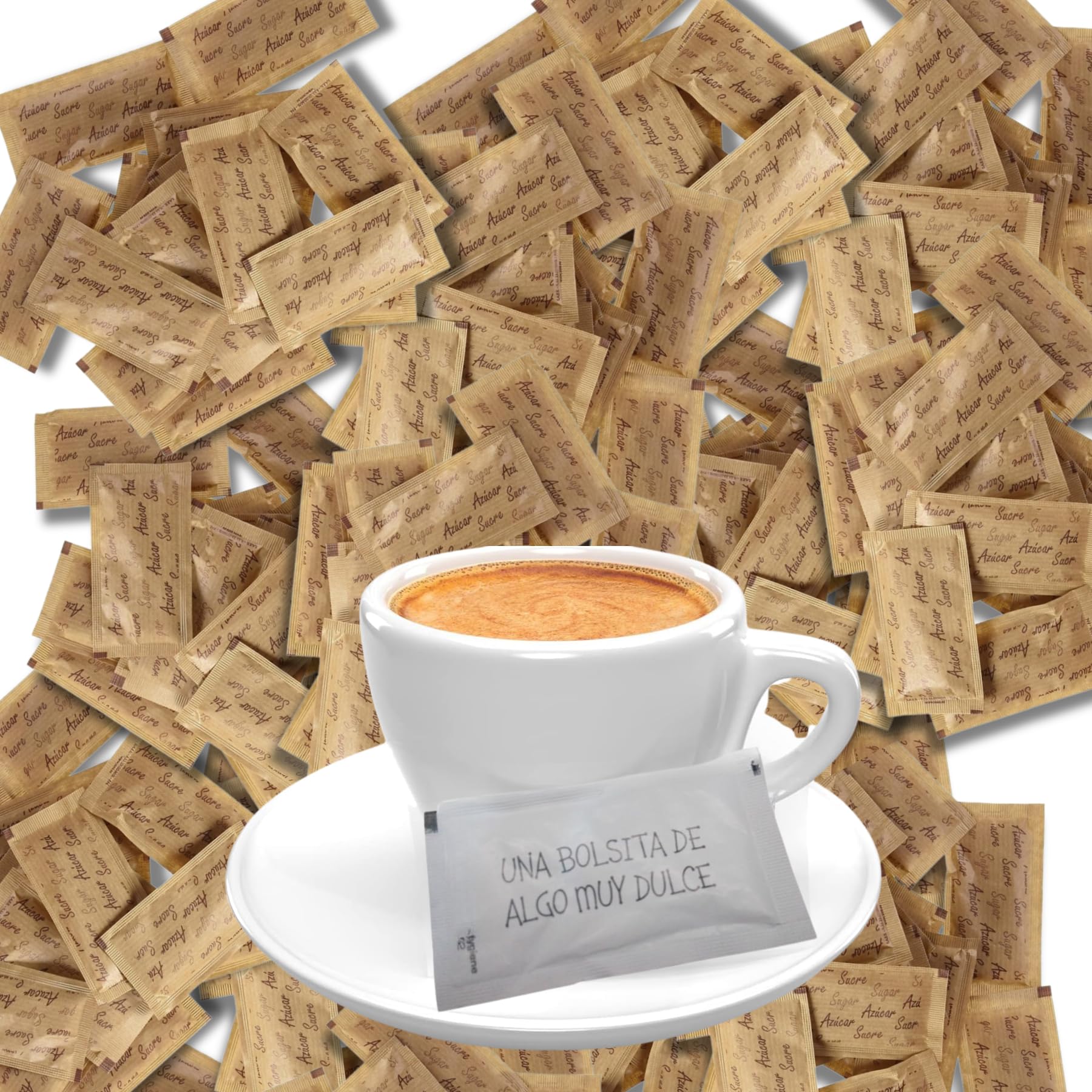 Pack Exclusivo de Azúcar Moreno Natural - 1000 Sobres Monodosis de 6g Ideal para Hostelería, oficinas, comercios, casa