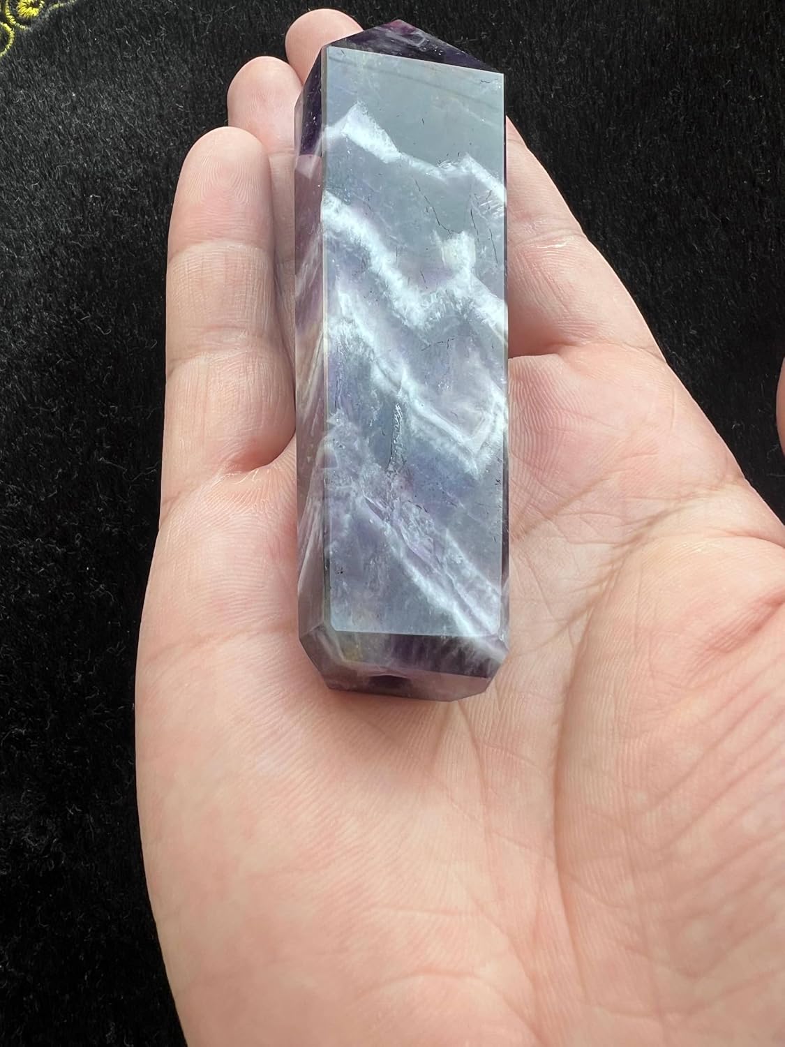 Natural Healing Crystal Pipe Dream Amethyst | Includes Cleaning Tools and Replacement Kit