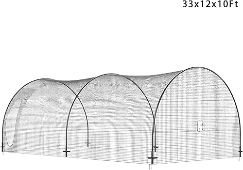 Miniatura 2 de HOSTIC Jaula de bateo de béisbol y sóftbol de 33 x 12 x 10 pies, red portátil de práctica con bolsa de transporte, para entrenamiento de bateo en el