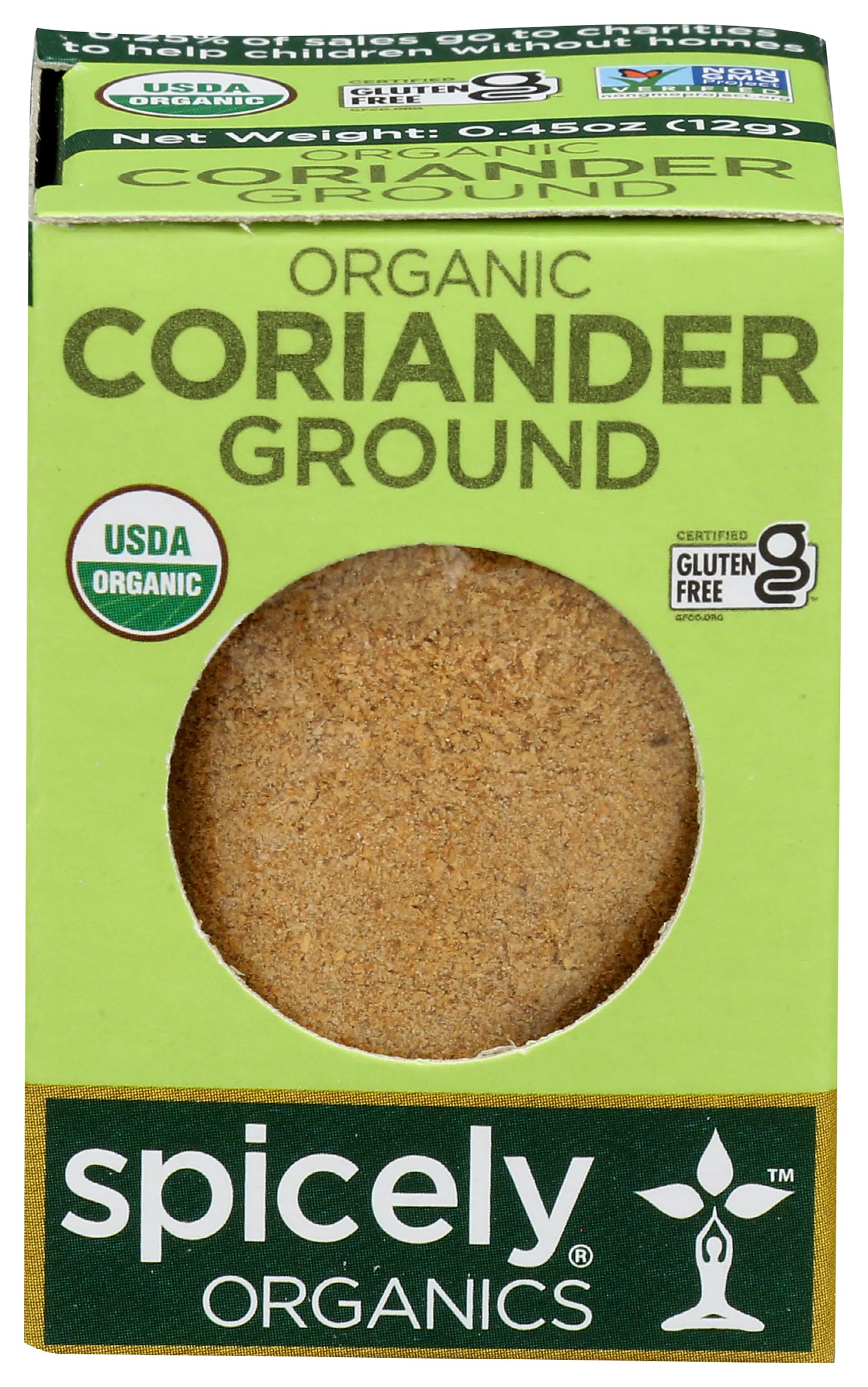 Spicely Organic Coriander Powder 0.45 Ounce ecoBox Certified Gluten Free