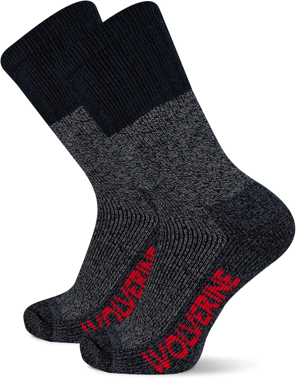 Wolverine Men's Upland Thermal Wool Boot Crew Socks (2-Pack)