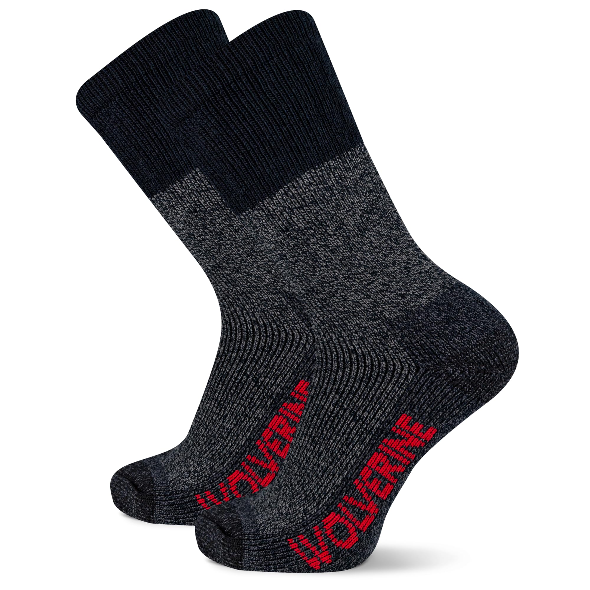 Wolverine Men's Upland Thermal Wool Boot Crew-2 Pairs-Warm Cushion & Moisture Wicking