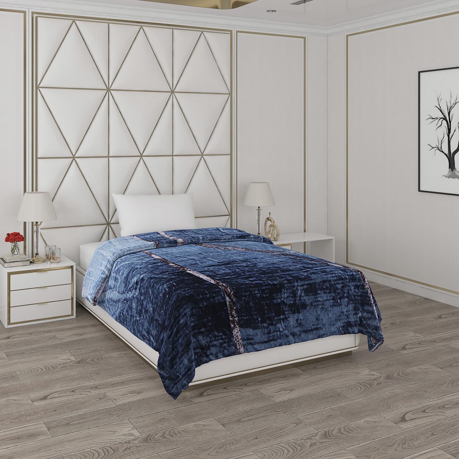 Monte Carlo Everest (600 GSM) Luxury 1 Ply Single Bed Blanket for Mild Winter Size (1.60 m x 2.20 m) 2.1 KG-image-1
