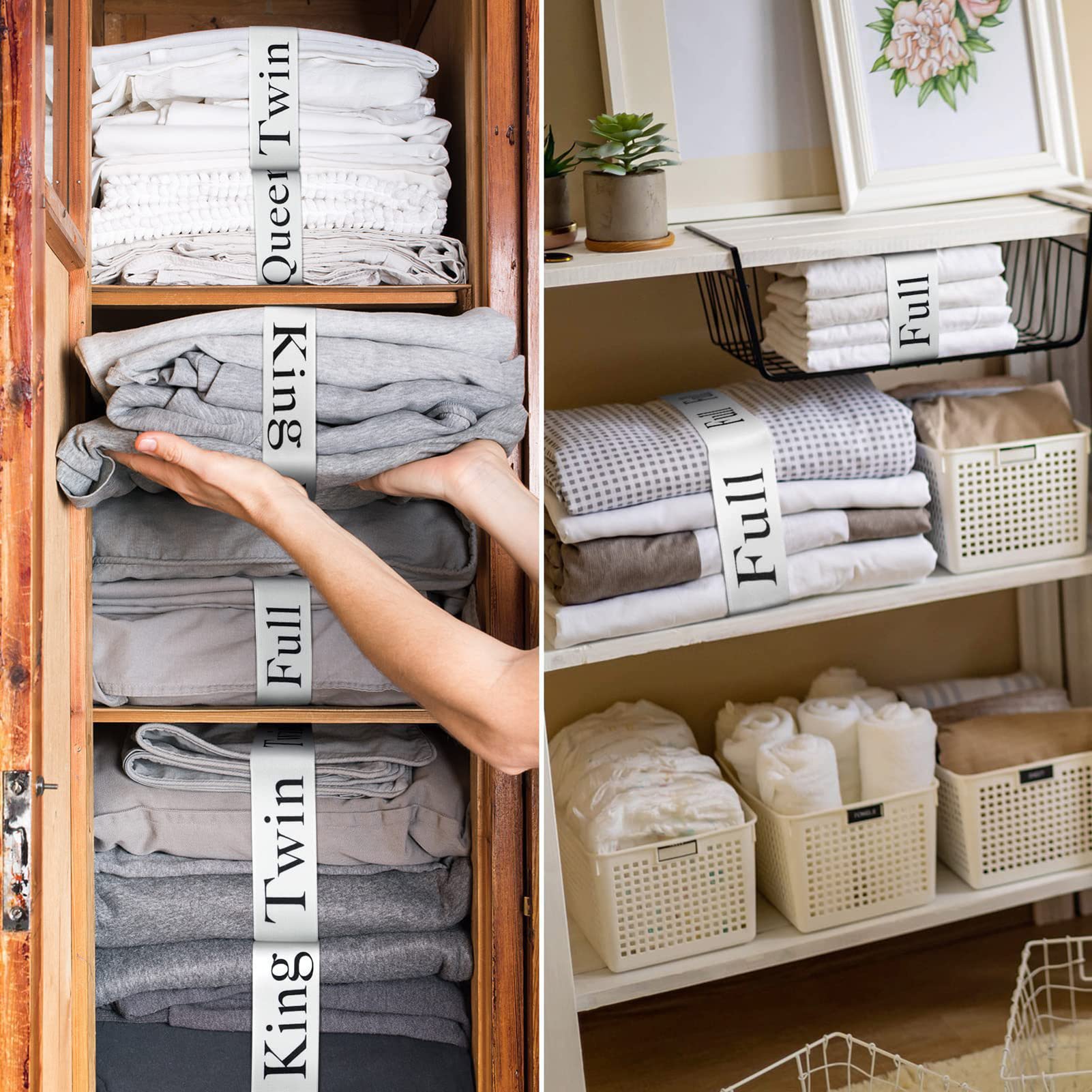 HAOXYO 6 Pezzi Fasce Organizer per Lenzuola,Set di Cinghie Elastiche per Lenzuolo,King Twin Full Queen Bande Portaoggetti per Lenzuolo,Piumini,Federa,Abbigliamento