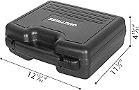 Vista 4 de Estuche rígido portátil de 12.2" x 9.85" x 3.77" con espuma cortada en cubos personalizable, protege equipos, electrónicos, herramientas