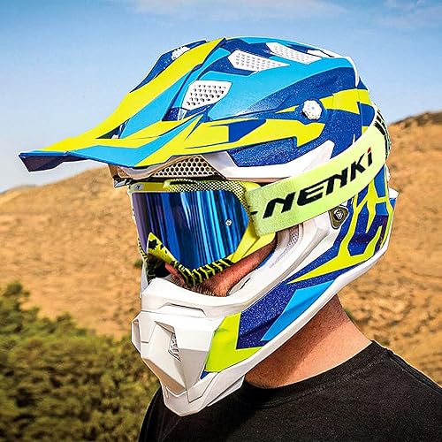 Miniatura 6 de NENKI Gafas de motocross para adultos, motocross, motocross, 4 ruedas, MX ATV todoterreno, lentes antiniebla para hombres y mujeres