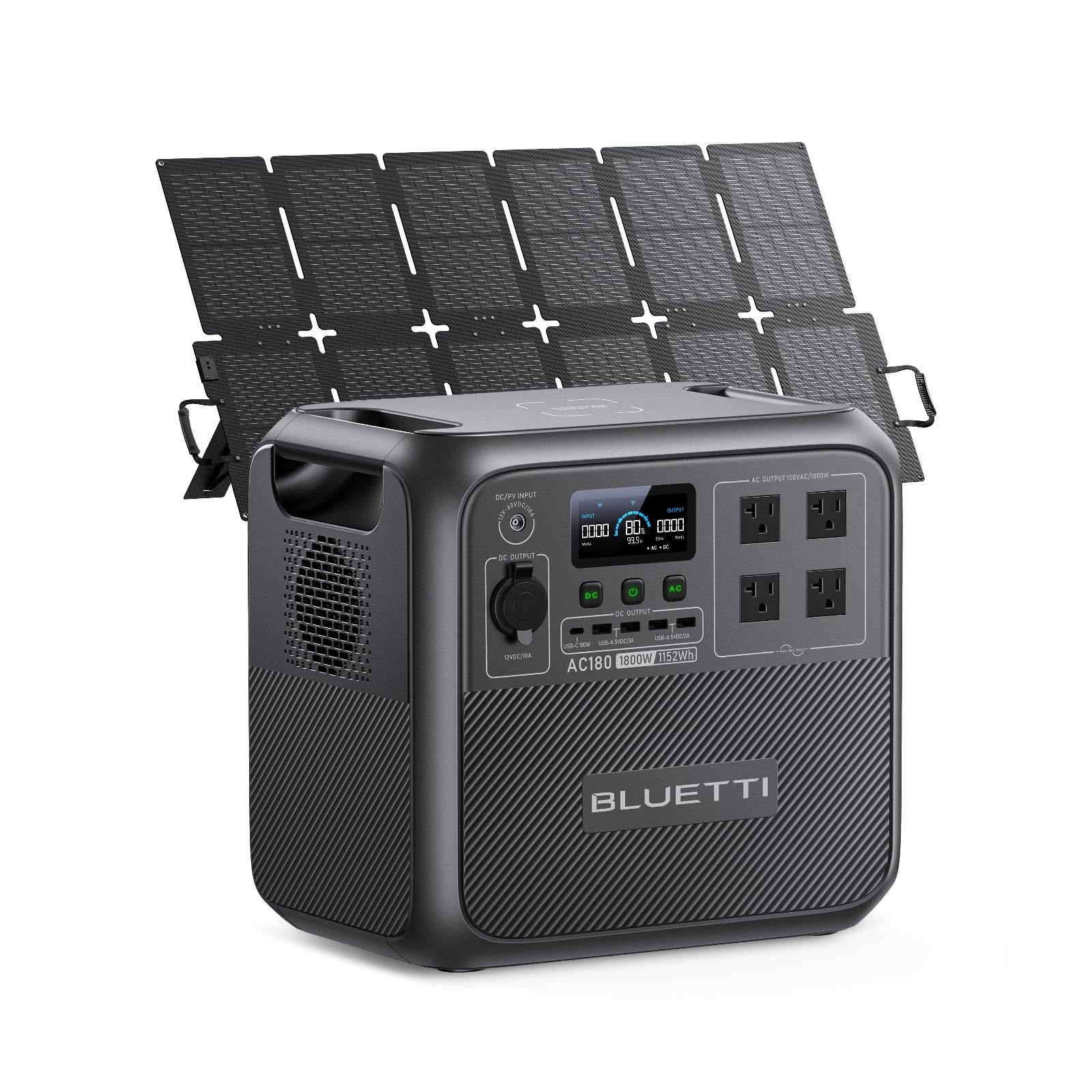 Amazon.co.jp: BLUETTI ポータブル電源 ソーラーパネルセット AC180