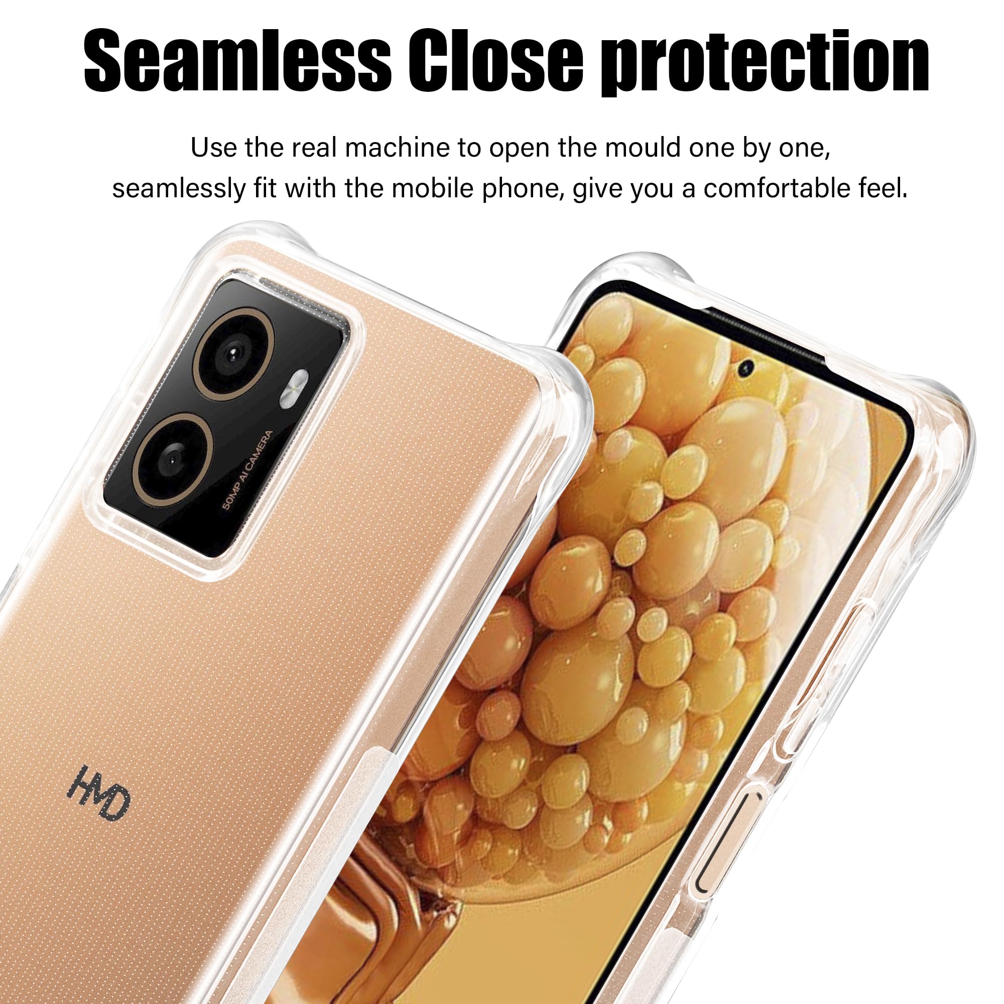 Nodigao Cover Compatibile per HMD Pulse/Pulse+ / Pulse PRO Silicone Ultra Sottile Slim Transparent con Disegni Animale Motivo Antiurto Case Protettiva Bumper Custodia - Gatto