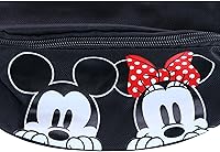 Vista 4 de Jerry Leigh Disney Peeking Mickey Mouse y Minnie Mouse Riñonera, Negro, talla única