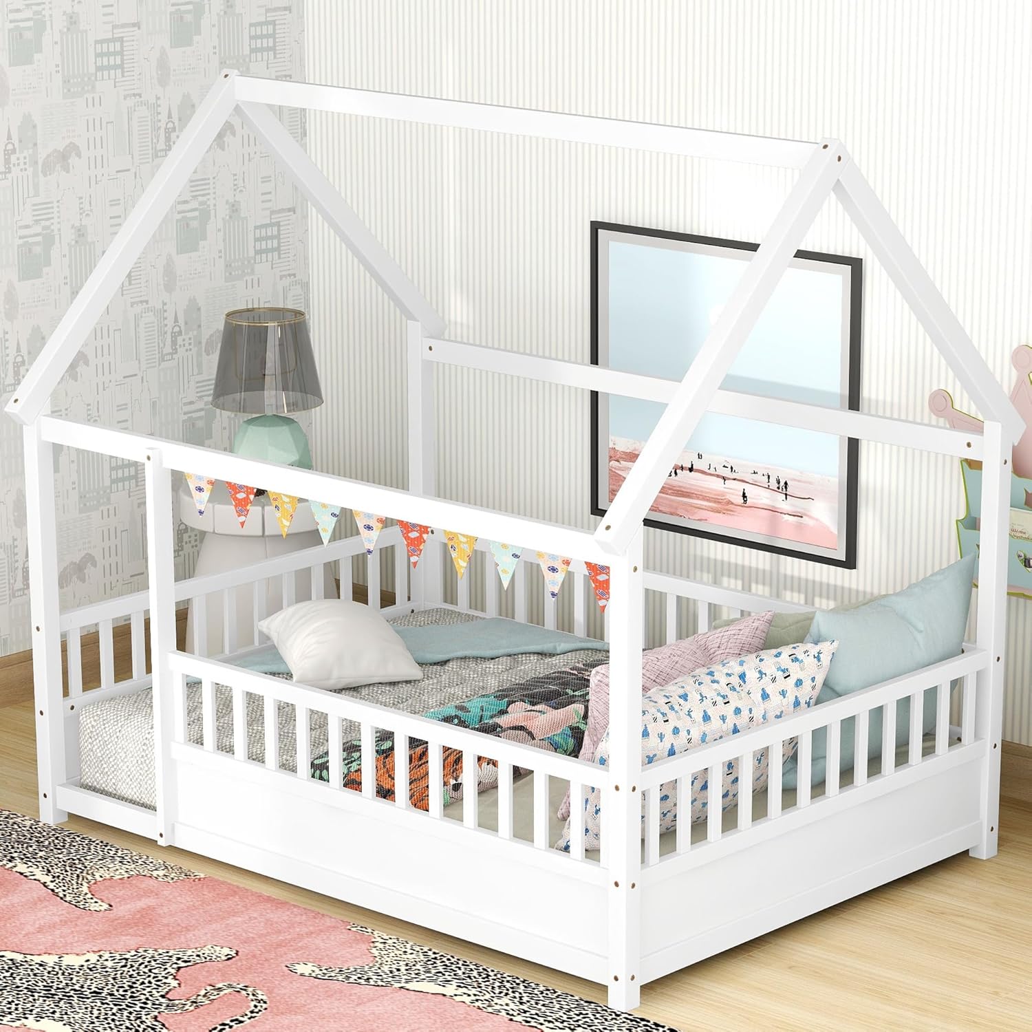 Amazon.com: Bellemave Montessori Floor Bed Full Size, Full Montessori ...