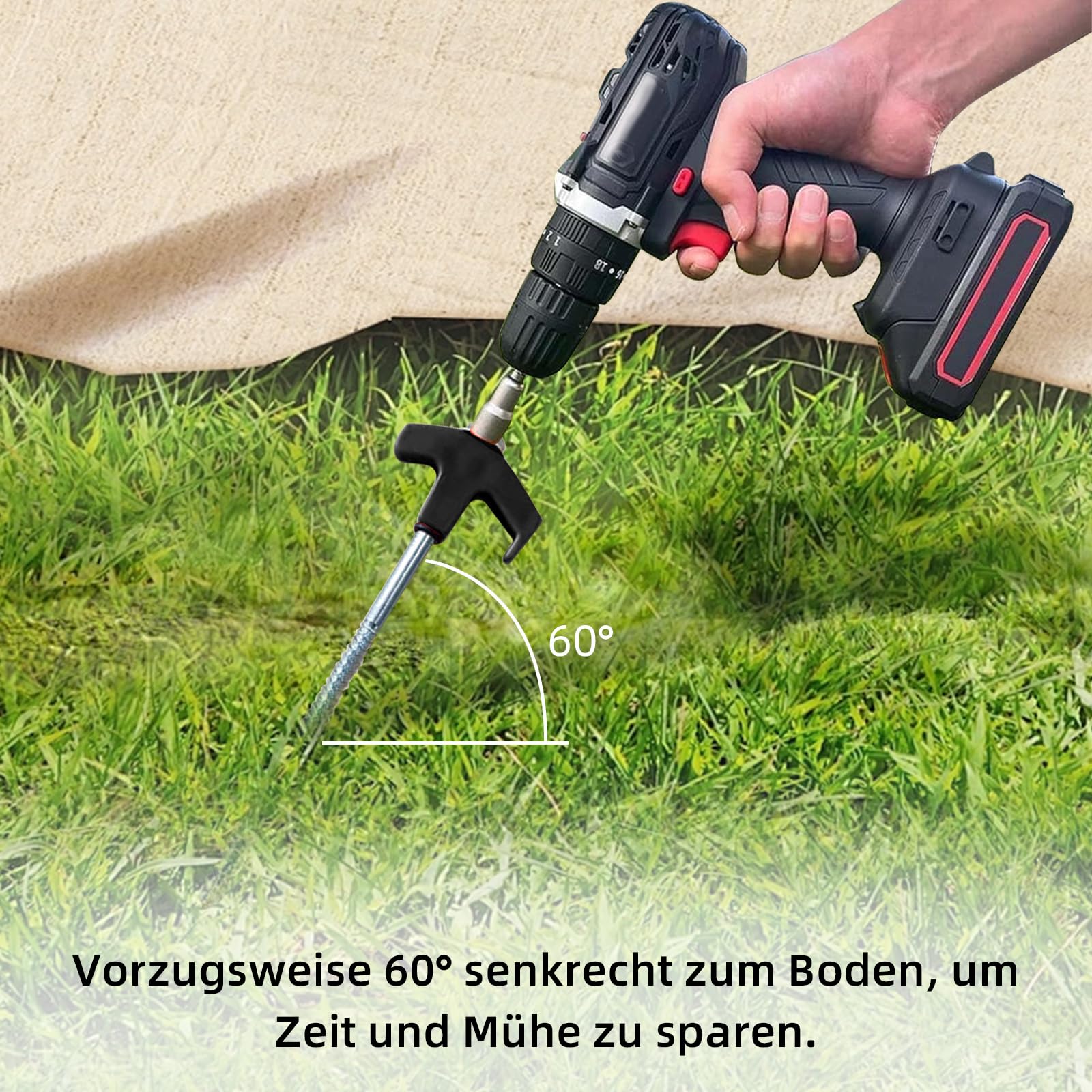Lot de 10 piquets de tente en acier rotatifs avec filetage, sardines stables, piquets de sol à visser pour camping avec filetage, capuchon de protection, extracteur de clous, vis de terre, pour Lot de 10 piquets de tente en acier rotatifs avec filetage, sardines stables, piquets de sol à visser pour camping avec filetage, capuchon de protection, extracteur de clous, vis de terre, pour