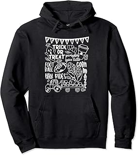 Fall Favorites Leaves Football Hay Rides Pumpkins Fun Games Sudadera con Capucha