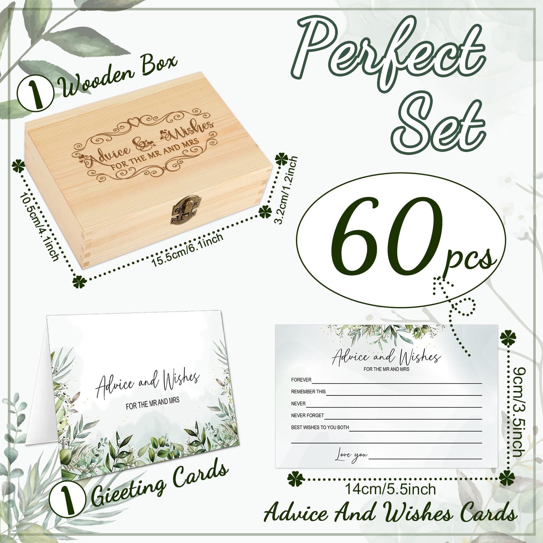 Lot De 50 Cartes De Conseils Et De Vœux Pour Couple Heureux, Mr Et Mrs, Mariés