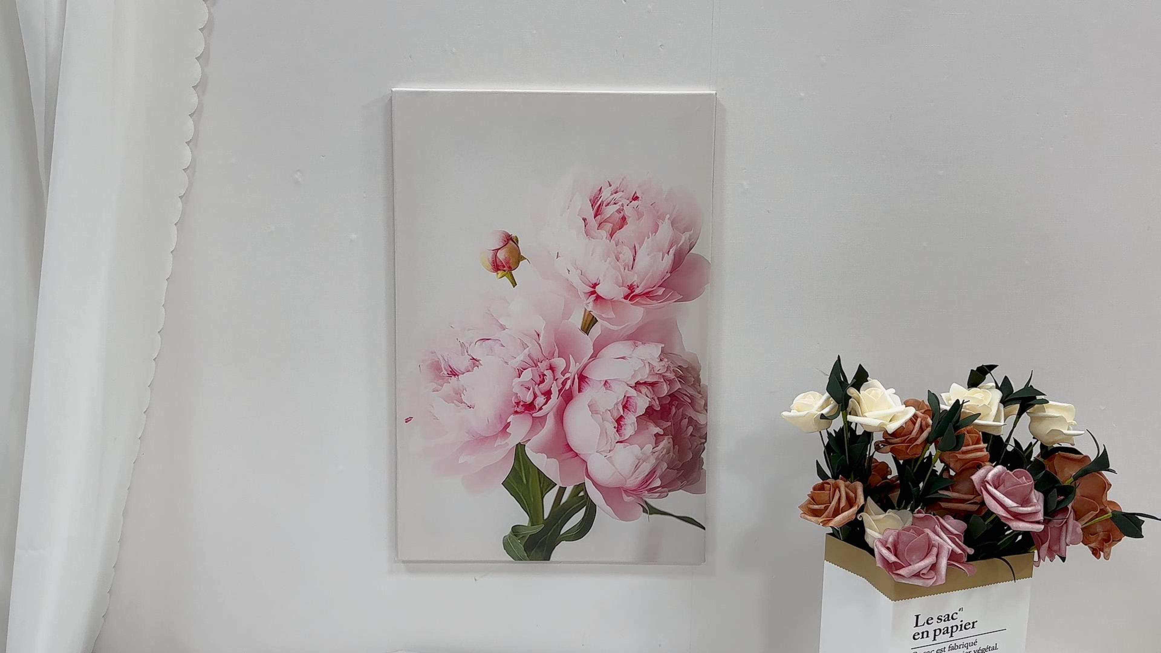 ym‪‪❤︎‬ Amazon.com: ZXHYWYM Pink Peony Wall Art Peony Flower Pictures Wall