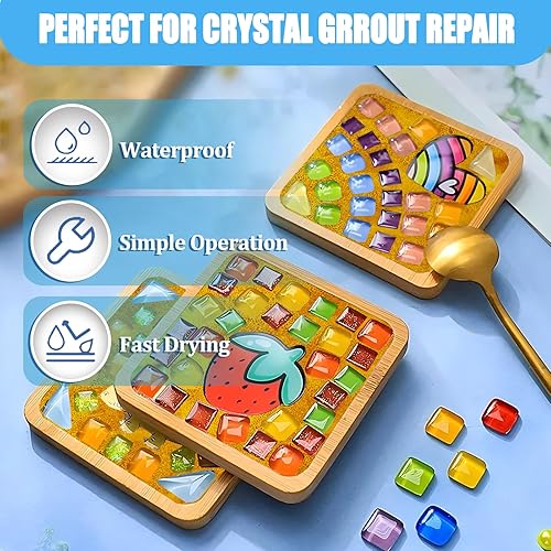 Miniatura 3 de OOTDART Lechada de Mosaico de Cristal, Herramientas de Azulejos de Mosaico, Accesorios de Azulejos de Mosaico  Esencial para el Enlucido Hecho a