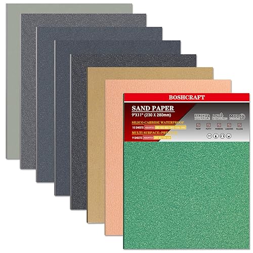 24 piezas de papel de lija, papel de lija húmedo y seco, surtido de papel de lija de grano 60120320600800100015002500 para madera, metal, paneles de