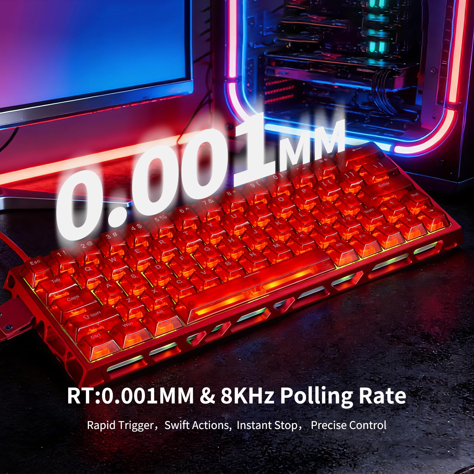 Amazon | IROK MG63 64キー 有線磁気スイッチキーボード 512KHZ 全キー