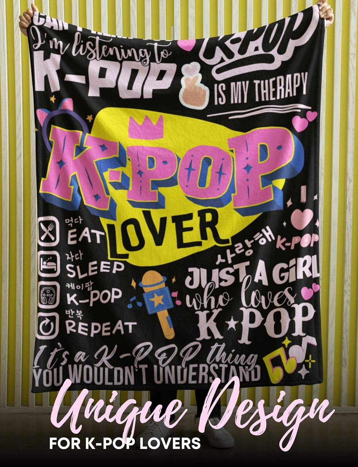 Kpop Gifts for Teen Girl K Pop Lovers, Kpop Merch Stuff Blanket for Women for Birthday, Christmas, Violet, 50"x 65"