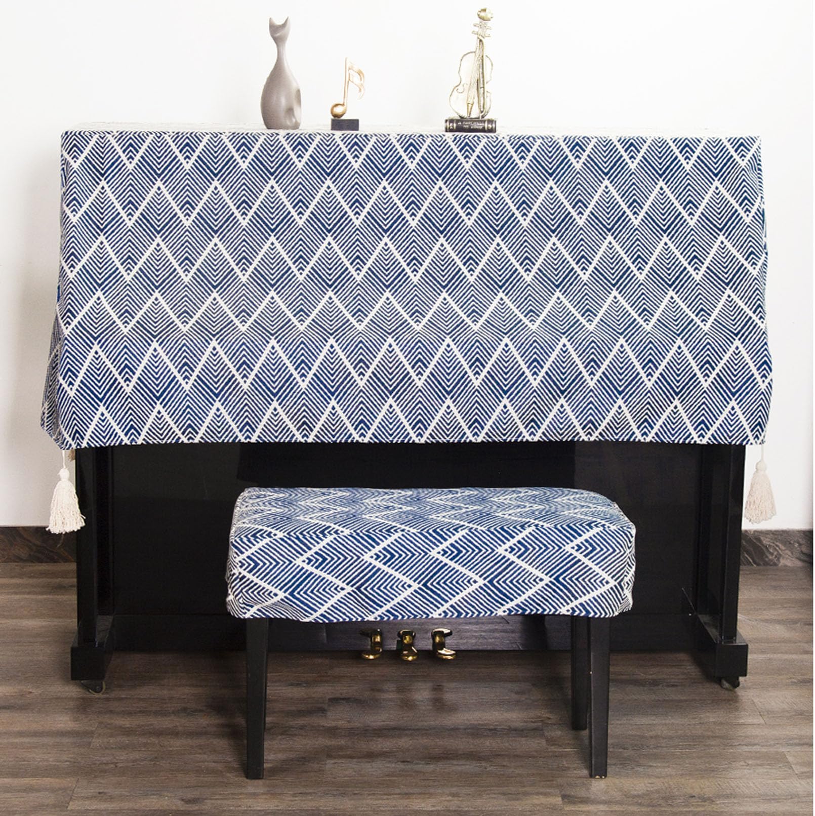 Copri pianoforte verticale, copertura di protezion Copertura antipolvere for pianoforte verticale: copertura decorata antipolvere for pianoforte(157x40cm)