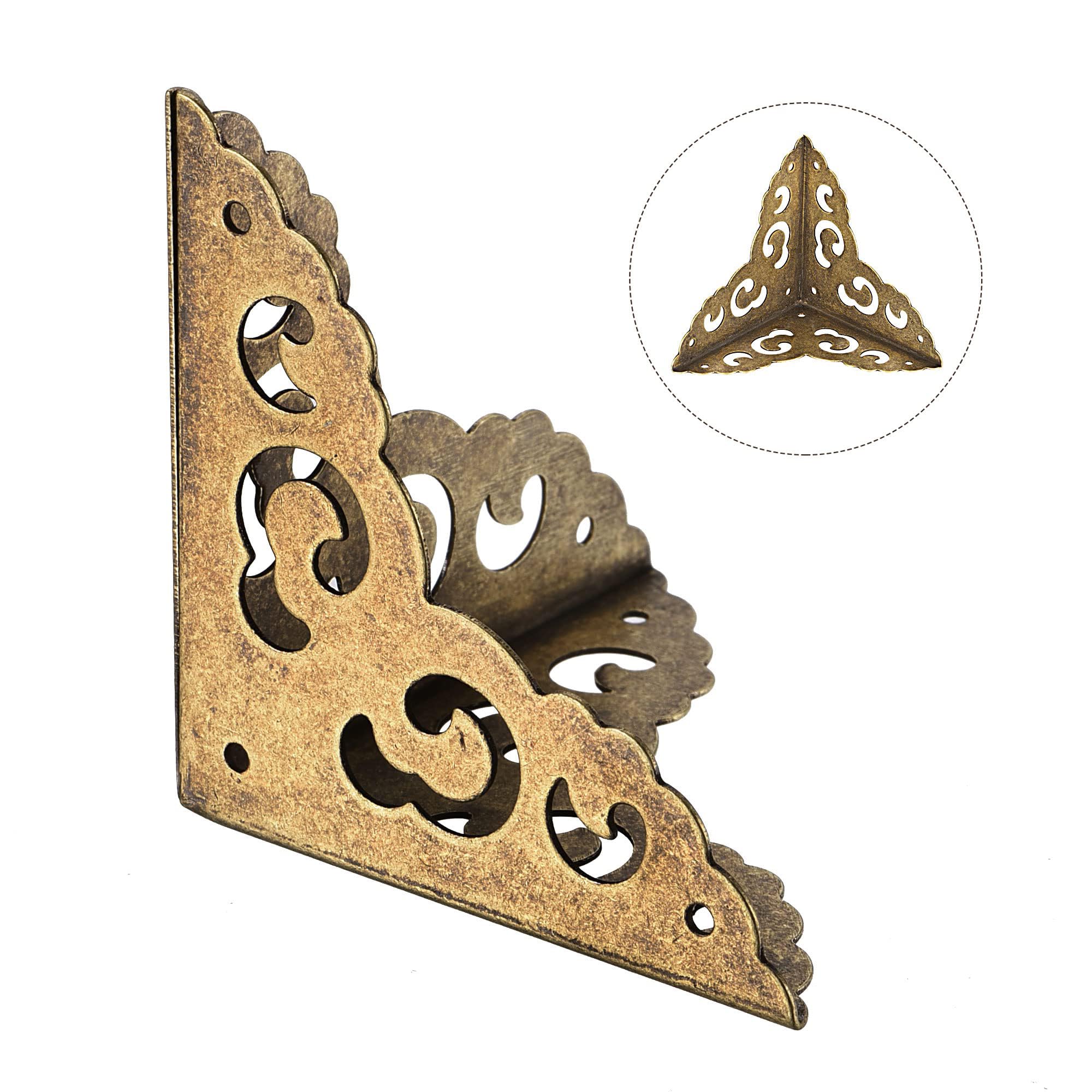 TA-VIGOR 4Pcs Metal Corner Protectors, 50 x 50 x 50mm Edge Guard Decorative Corner Bracket - Image 4