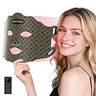 Red Light Therapy for Face, Red Light Therapy Mask with Detachable Eye Pads, 7 Colors LED Face Mask Light Therapy, 630nm Red Light Mask, Rechargeable Skincare at Home for Women