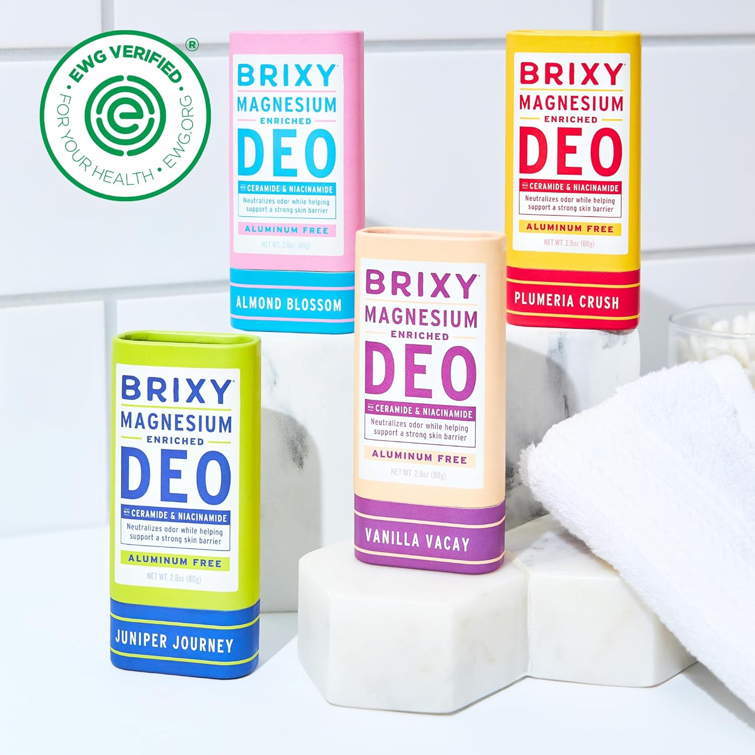 BRIXY Magnesium Deodorant, Ceramide & Niacinamide, Aluminum Free, Baking Soda Free, Plastic Free Packaging, Vegan and Certified Cruelty Free, Patent Pending - Image 2