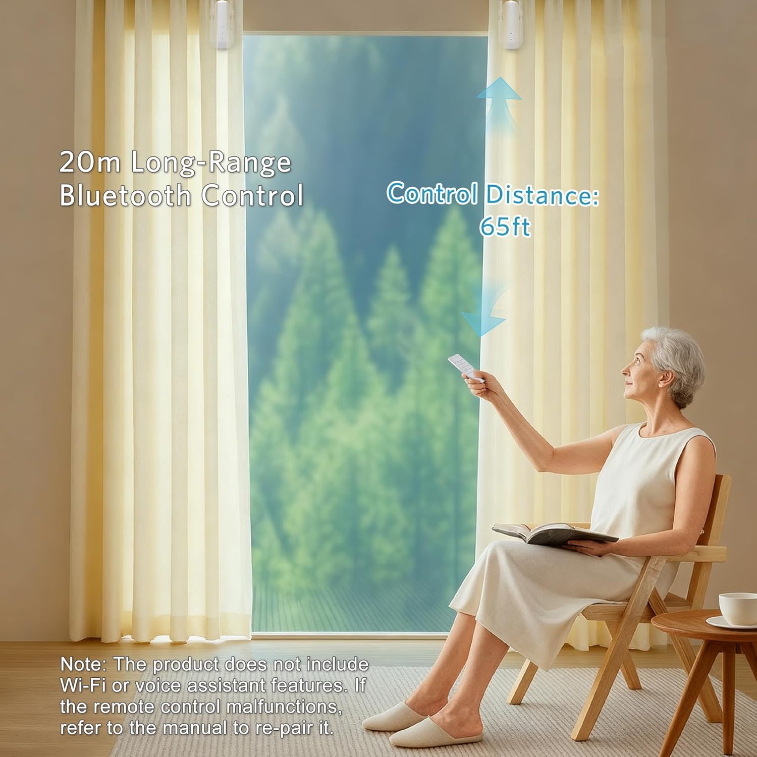 Automatic Curtain Opener Smart Motorized: 2-Pack Heavy Duty 20KG Load Electric Curtain Robot with Remote for Bedroom Living Room│6-Month Battery for Home/Office/Nursery│No WiFi Needed 7 81CPttZPzNL. AC SL1500