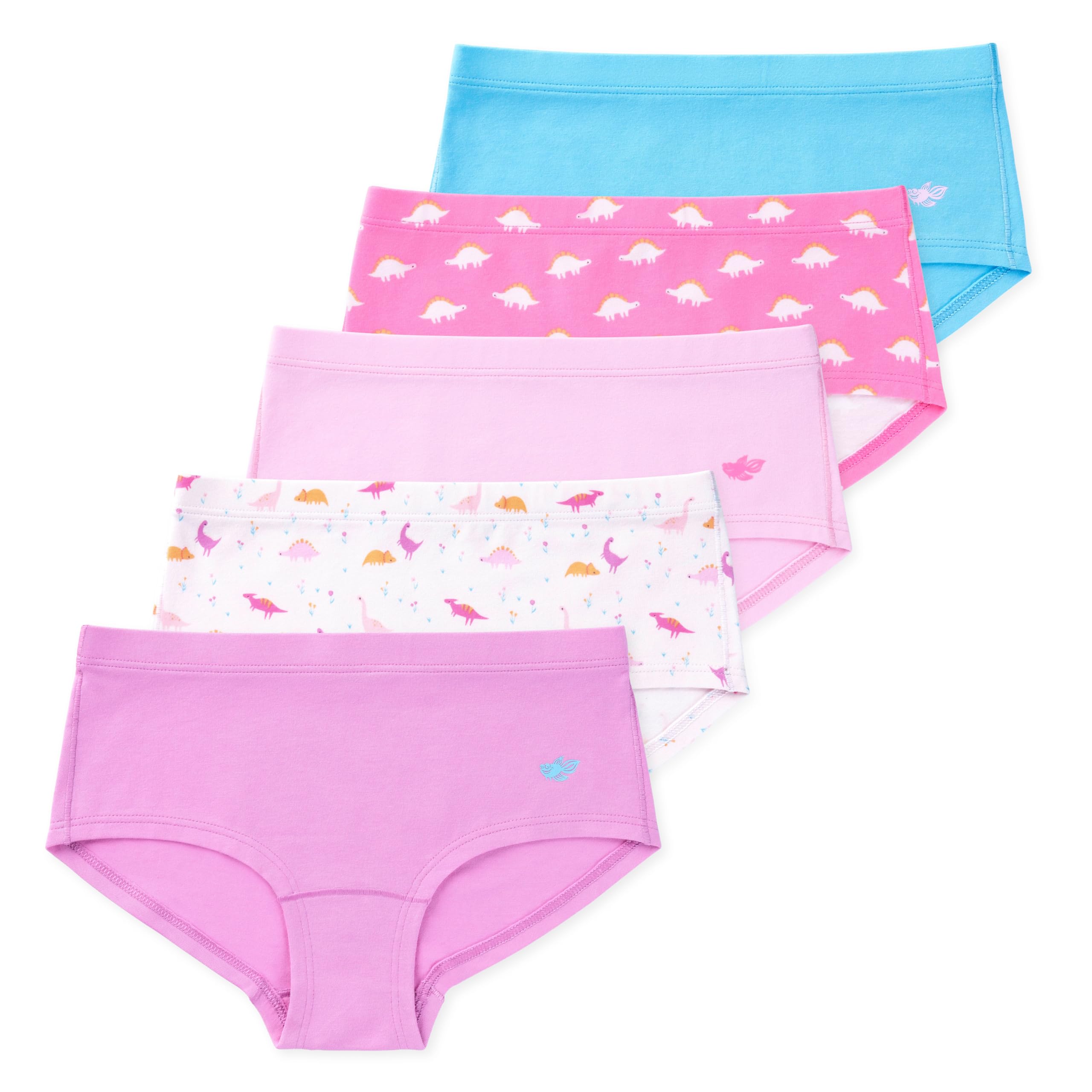 Lucky Me Annika Girls Boyshort Panties Soft Cotton Blend Underwear 5-Pack
