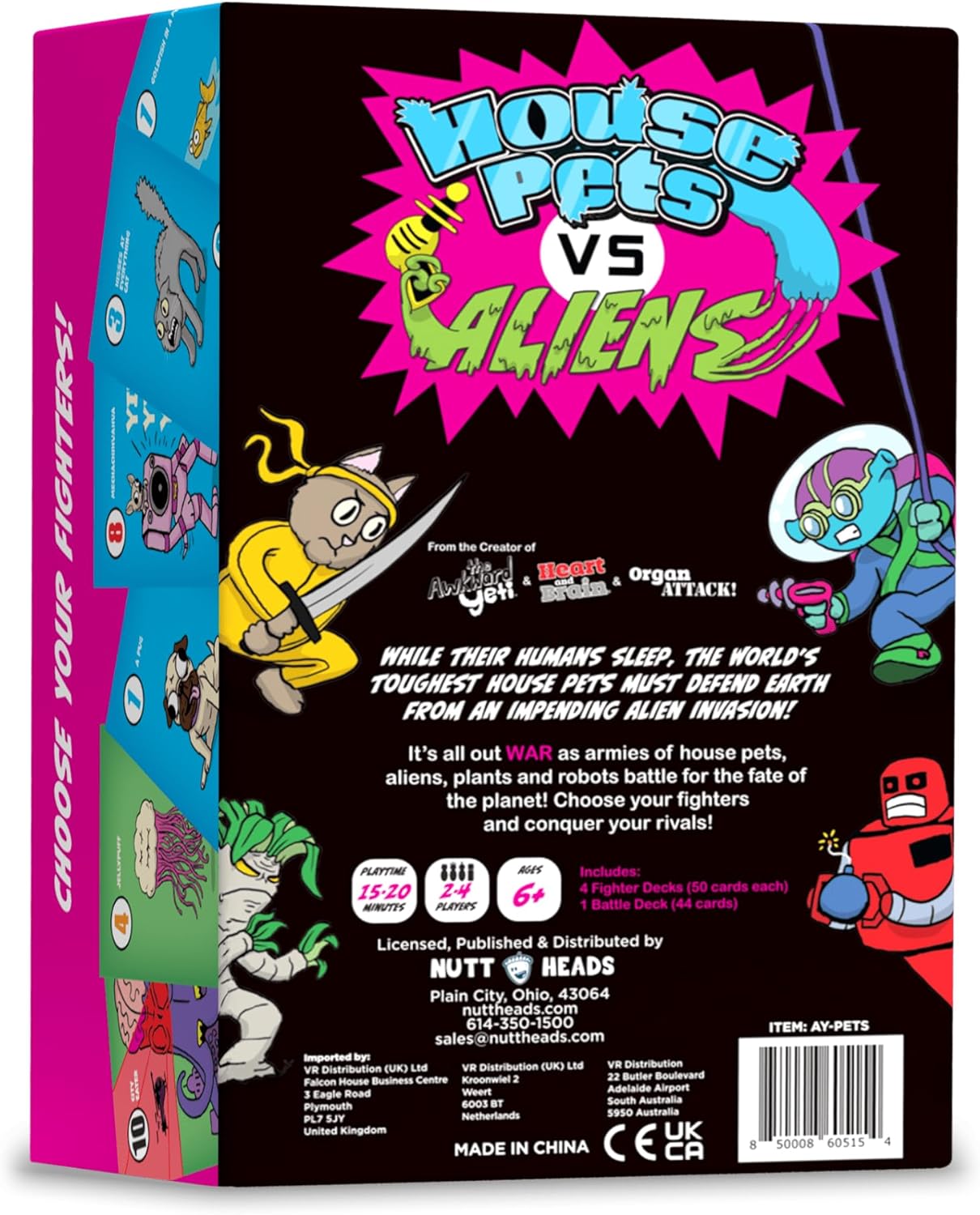 The Awkward Yeti House Pets vs. Aliens Card Game, A Family Fun Game for Kids and Adults - Funny Playing Cards for Game Nights with Family of Kids and Teens