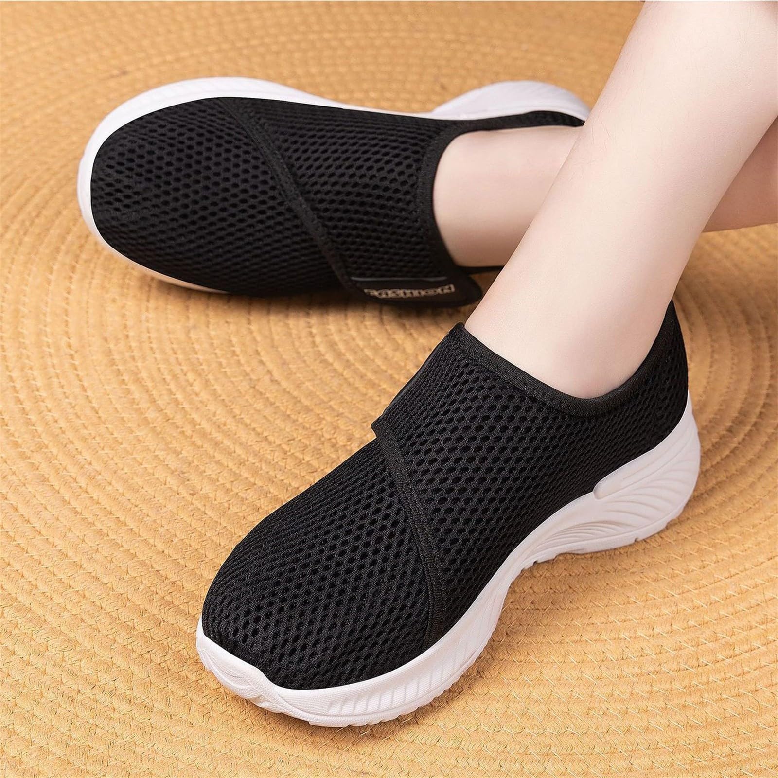 Generisch Scarpe ortopediche da donna, larghezza H, scarpe per diabetici