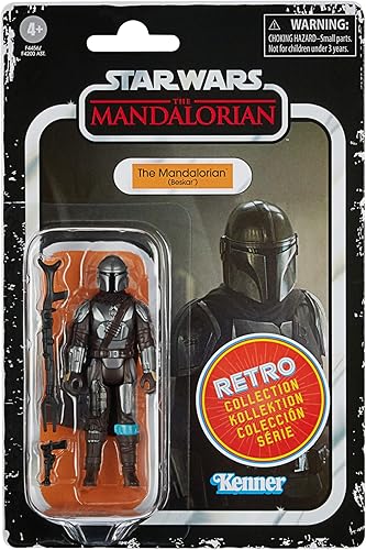 Miniatura 2 de STAR WARS Retro Collection The Mandalorian (Beskar) - Figura de acción coleccionable de The Mandalorian a escala de 3.75 pulgadas, accesorios
