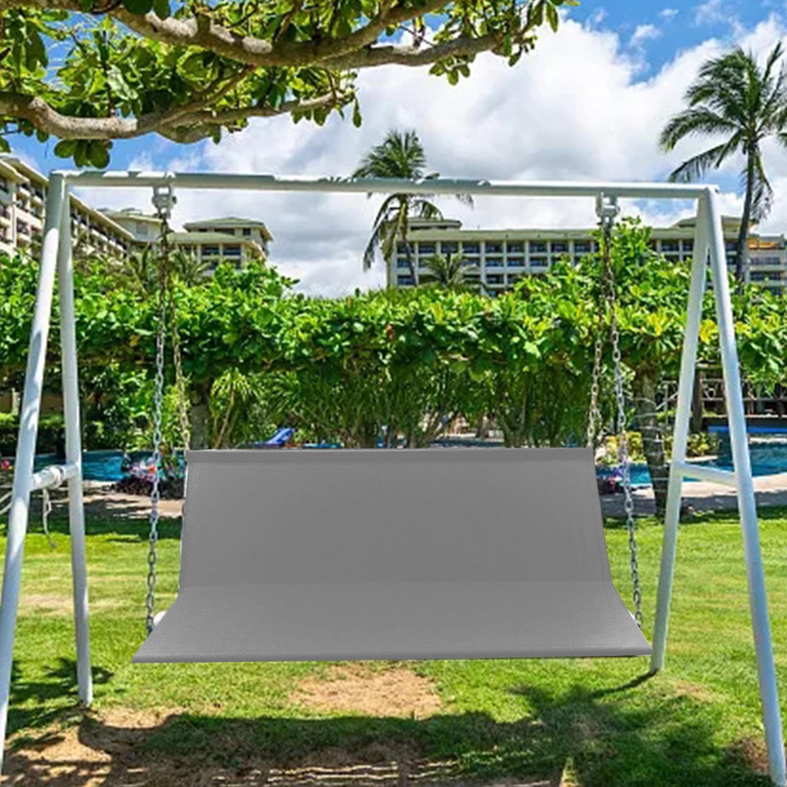 Housse de Siège pour Balancelle, Chaise Ou Banc, Facile à Utiliser, Housse de Rechange En Tissu 600D, Housse pour Balancelle de Jardin Extérieure pour, gris, 117cmx50cmx50cm