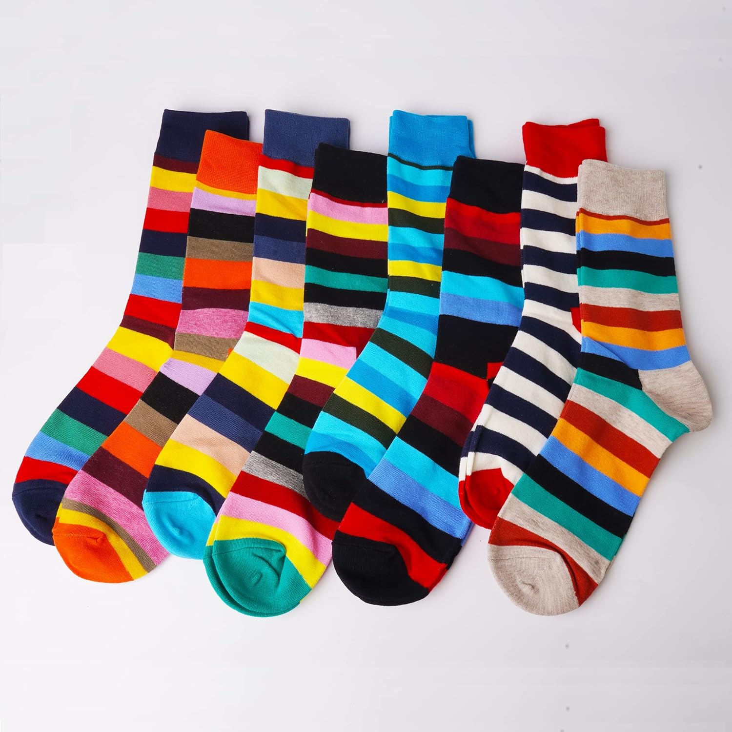 TOEJY Fun Crazy Funny Dress Socks for Men, Cute Novelty Cool Silly Funky Pattern Graphic Calf Cotton Crew Socks Gift - Image 2