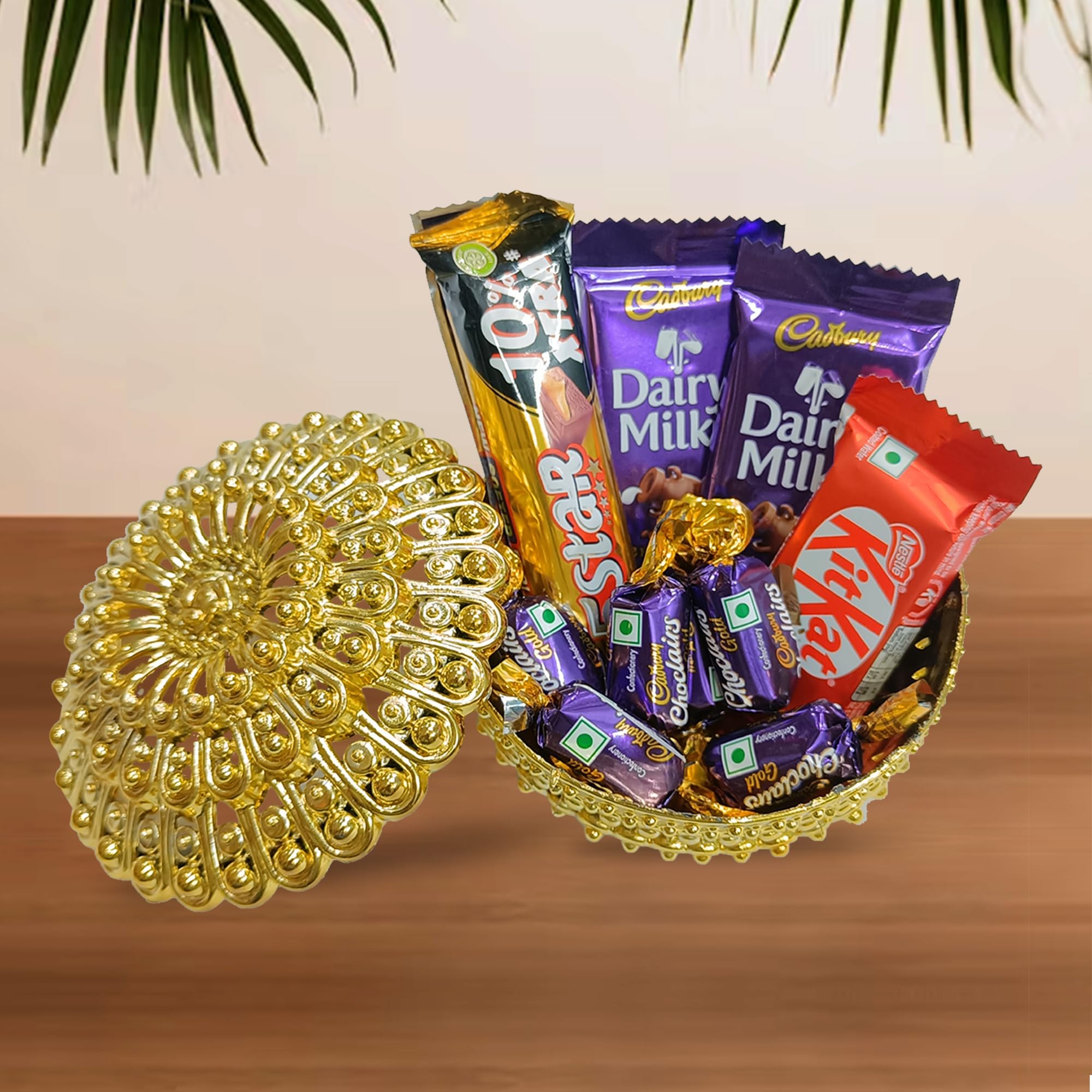 Chocolate Gift Hamper | 2 Dairy Milk, 1 Kitakt, 1 FiveStar, 5 Chocolairs | Chocolates Gift for Christmas, Diwali, Holi, Rakhi, Valentine, New Year