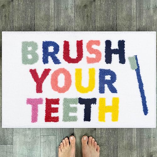 Miniatura 7 de Alfombras de baño de 24 x 17 pulgadas, antideslizantes, suaves y absorbentes, lavables y secas a máquina, tapetes para baño, bañera, ducha y baño,