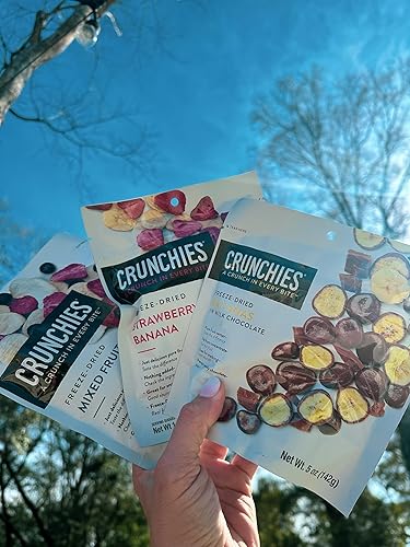 Miniatura 38 de Crunchies Frutas liofilizadas, frutas crujientes 100% naturales, sin OMG y kosher, paquetes de aperitivos de frutas liofilizadas resellables