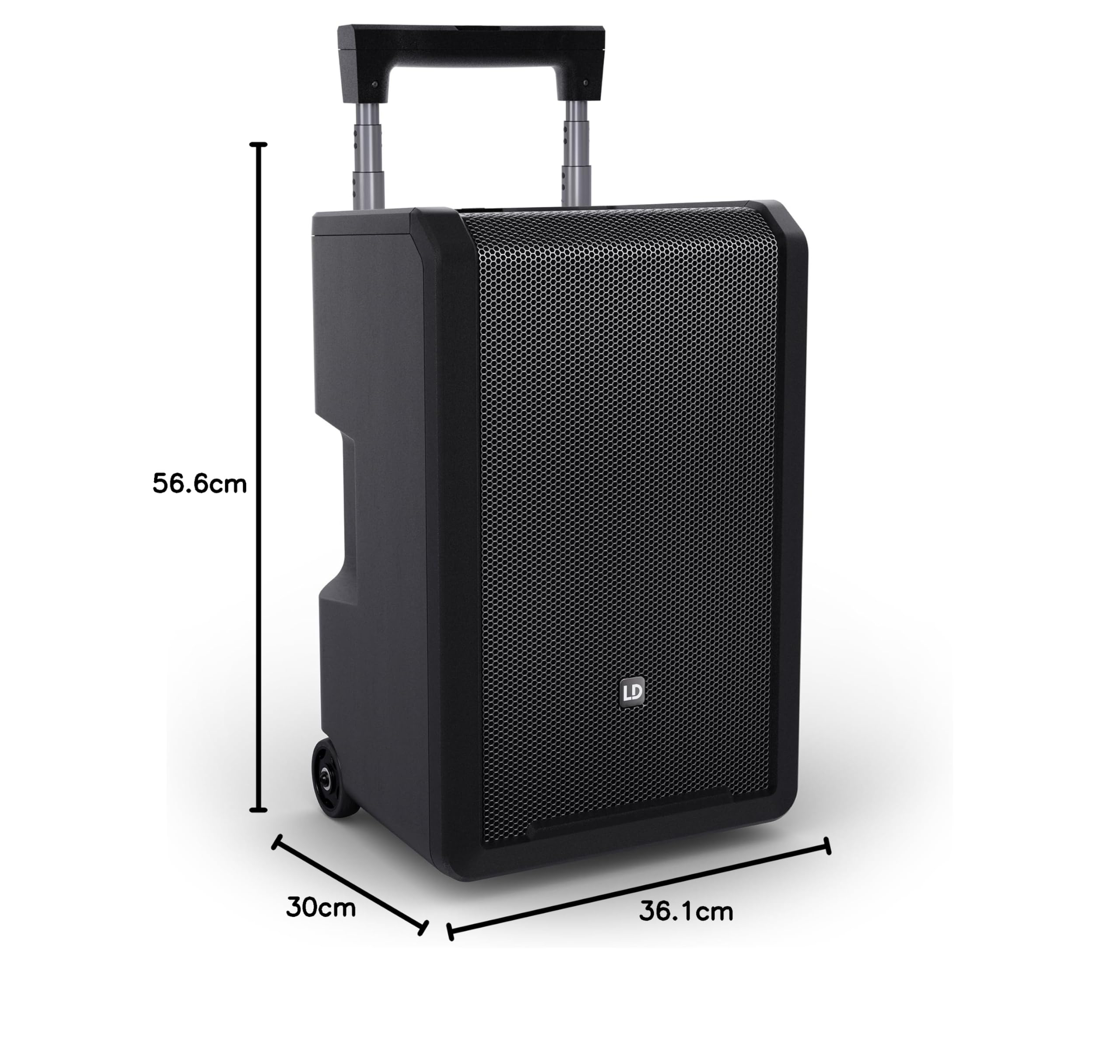 LD Systems ANNY 10 - Altoparlante PA Bluetooth da 10″ con batteria e mixer