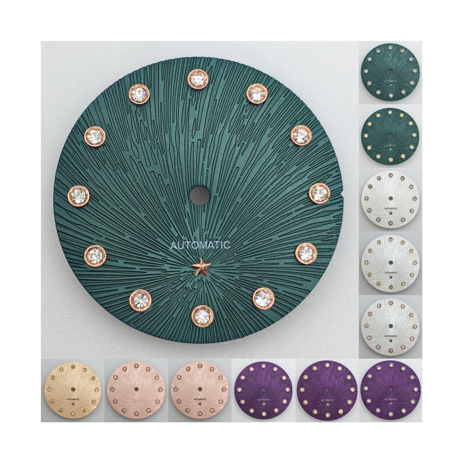 1 Uds. Esfera de diamante Star MOP de 24,5mm for reloj de mujer NH05
